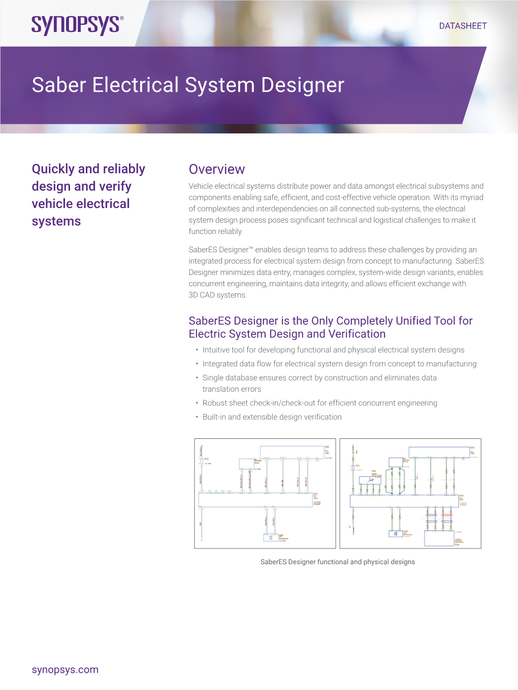 Saberes Designer™ Enables Design Teams to Address These Challenges by Providing an Integrated Process for Electrical System Design from Concept to Manufacturing