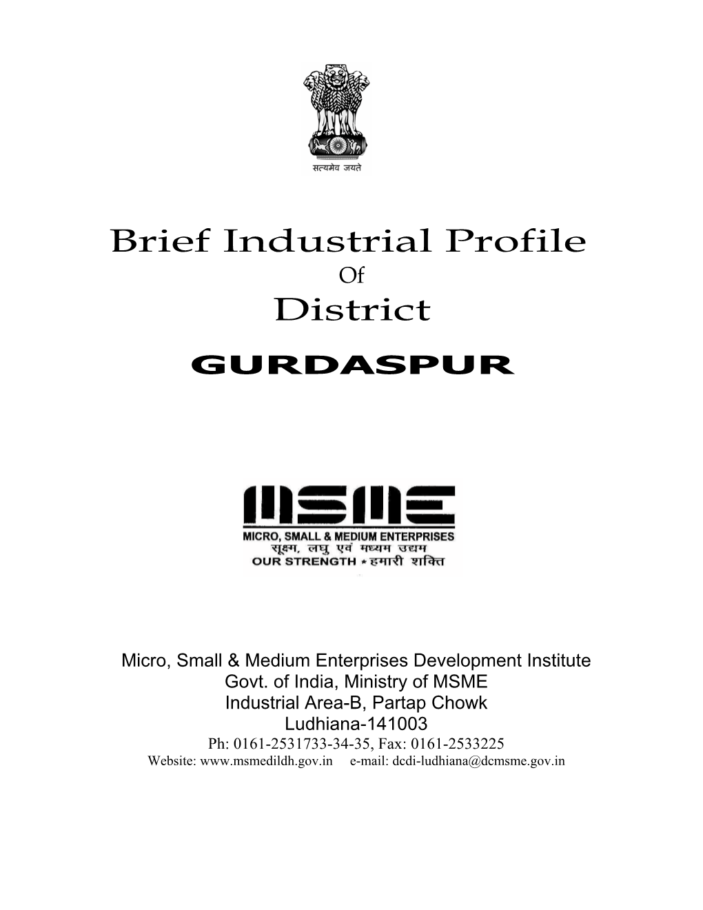 Brief Industrial Profile District