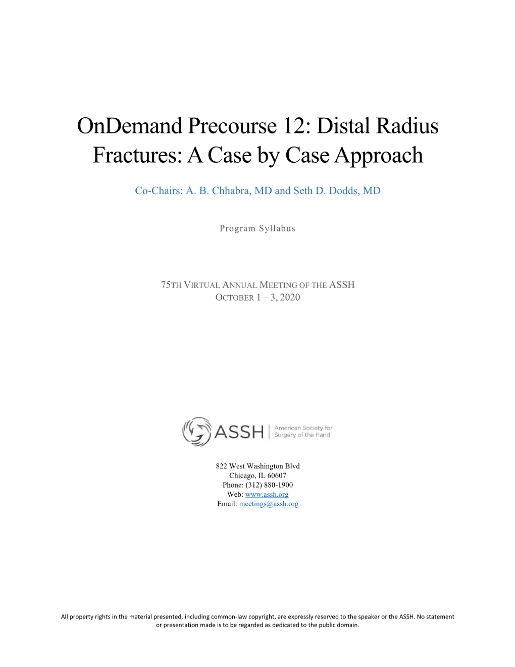 Distal Radius Fractures: a Case by Case Approach