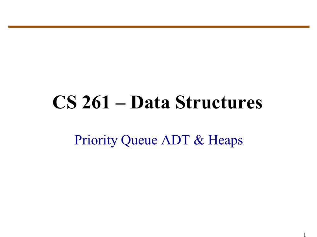 CS 261 – Data Structures