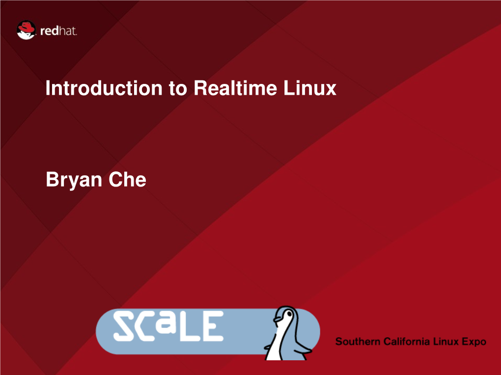 Introduction to Realtime Linux Bryan