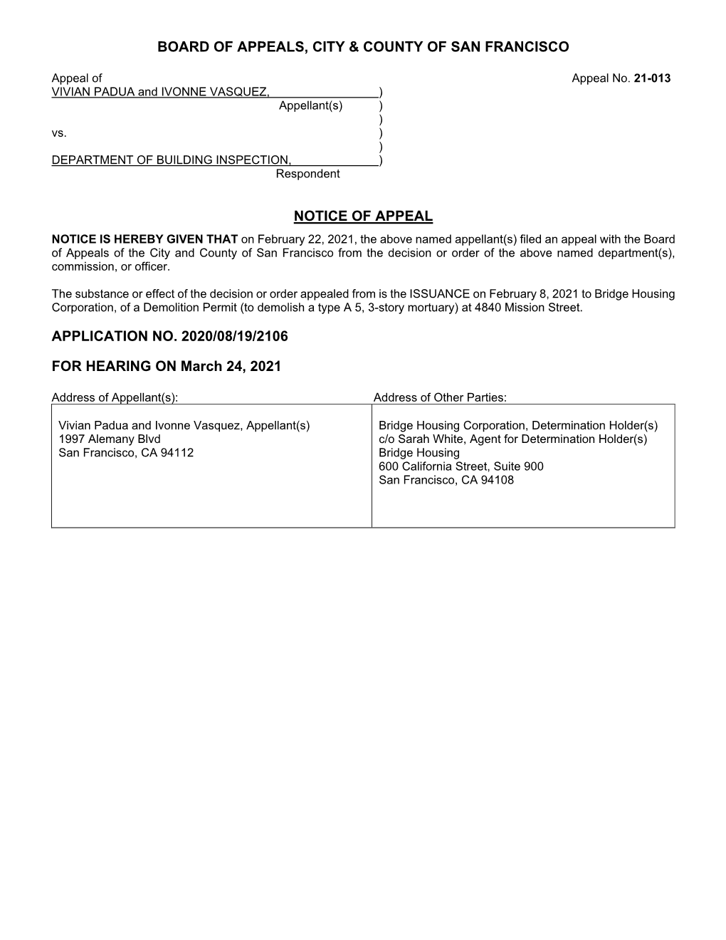 Item 6, Appeal No. 21-013 @ 4840 Mission Street.Pdf