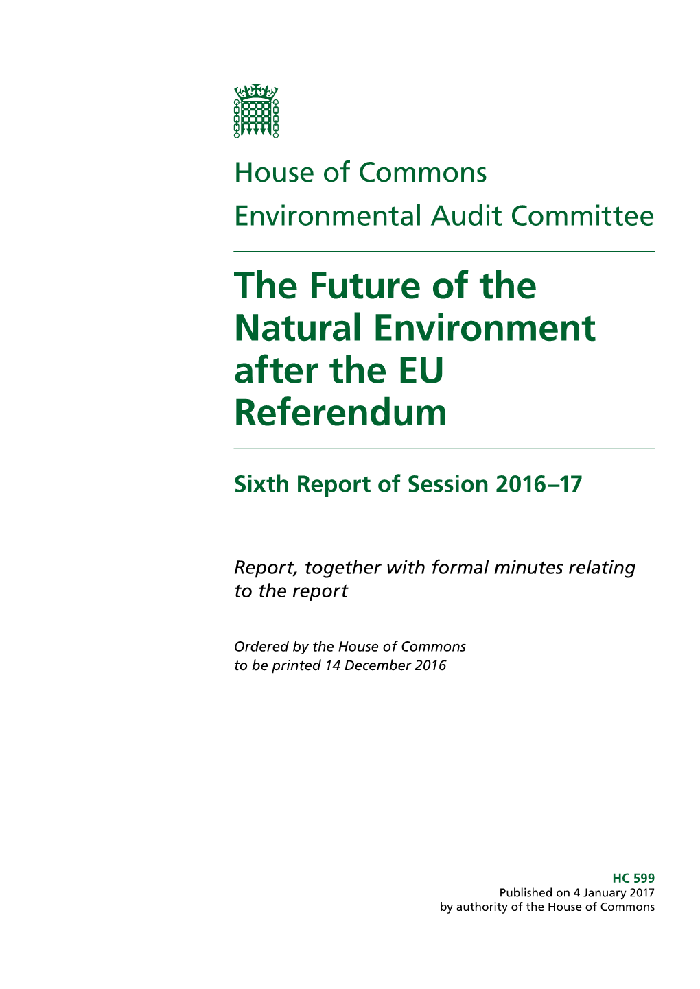 The Future of the Natural Environment After the EU Referendum