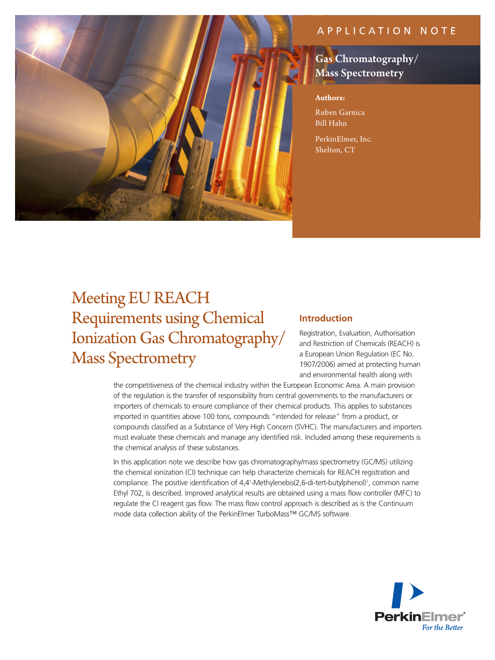 Meeting EU REACH Requirements Using Chemical Ionization Gas