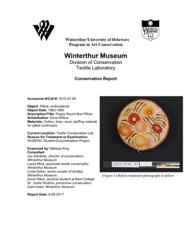 Winterthur Museum Division of Conservation Textile Laboratory