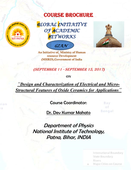 COURSE Brochure Department of Physics National Institute Of