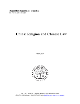 China: Religion and Chinese Law