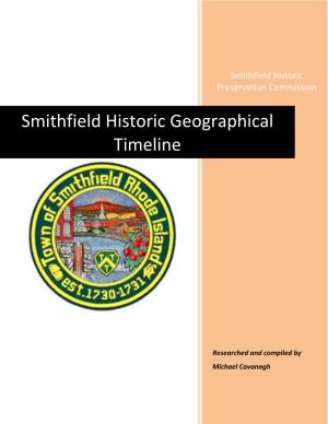 Smithfield Historic Geographical Timeline