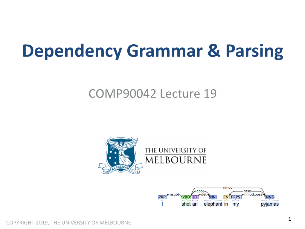 Dependency Grammar & Parsing