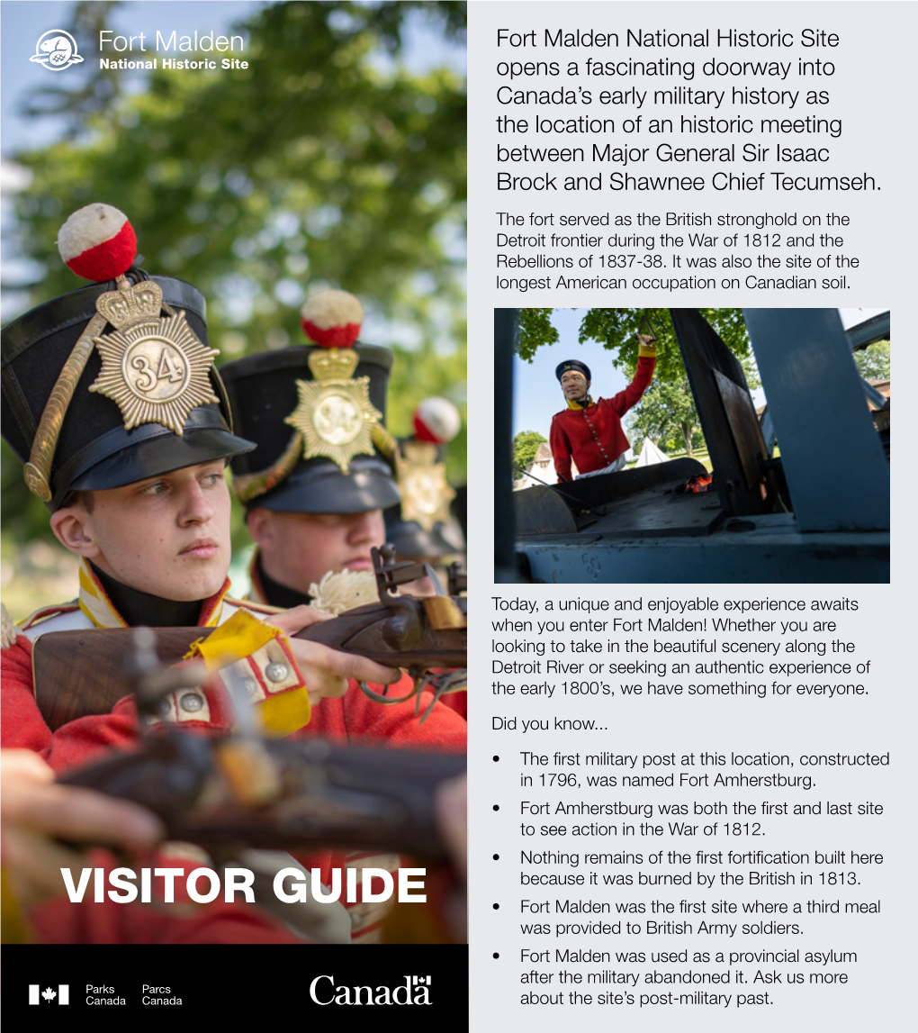 Download the Fort Malden National Historic Site Brochure