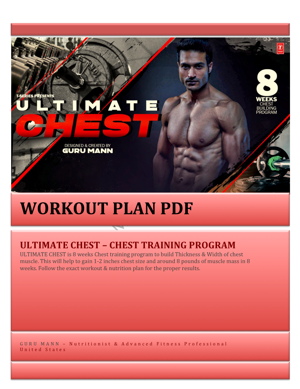 Workout Plan Pdf