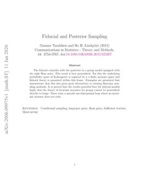 Fiducial and Posterior Sampling