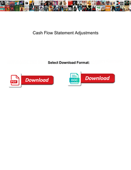 Cash Flow Statement Adjustments