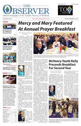Mercy and Mary Featured at Annual Prayer Breakfast