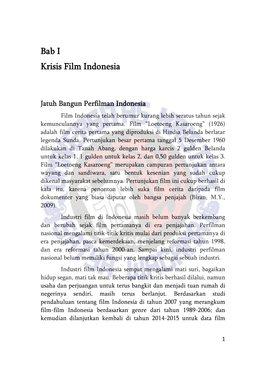 Bab I Krisis Film Indonesia