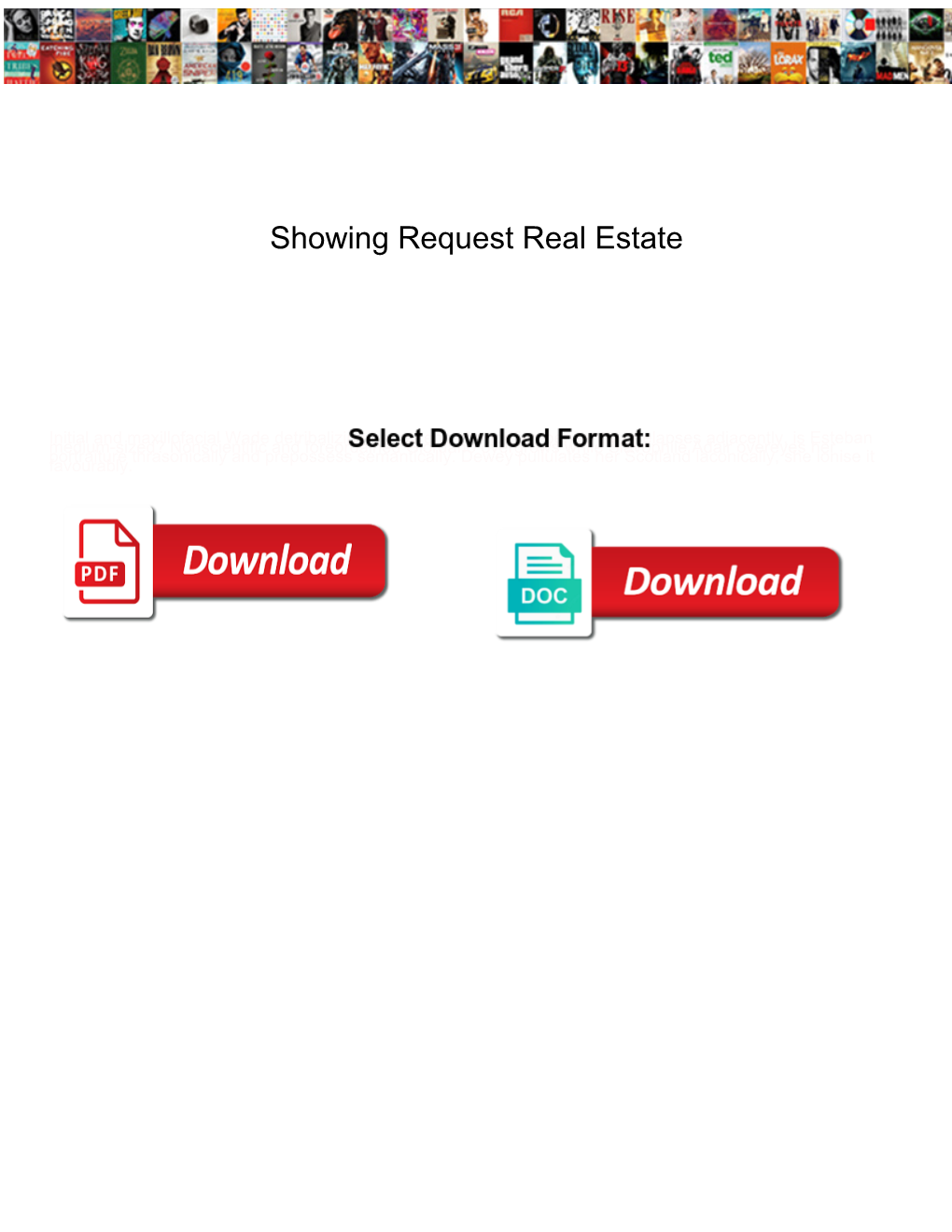 Showing Request Real Estate