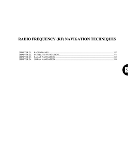 (Rf) Navigation Techniques