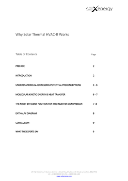 Why Solar Thermal HVAC-R Works