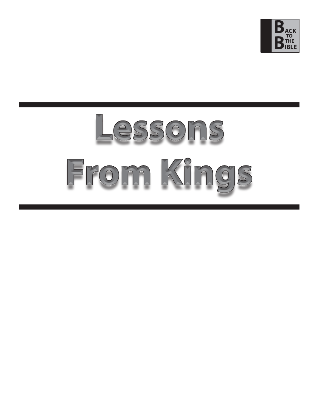 Lessons from Kings – 12 Lessons