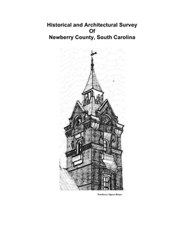 Historical and Architectural Survey of Newberry County, South Carolina