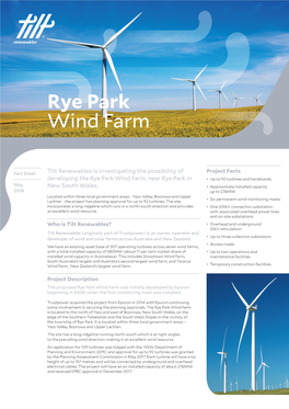 Rye Park Wind Farm