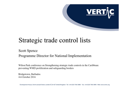 VERTIC Strategic Trade Control Lists.Pptx