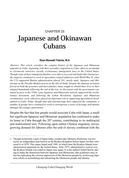Japanese and Okinawan Cubans
