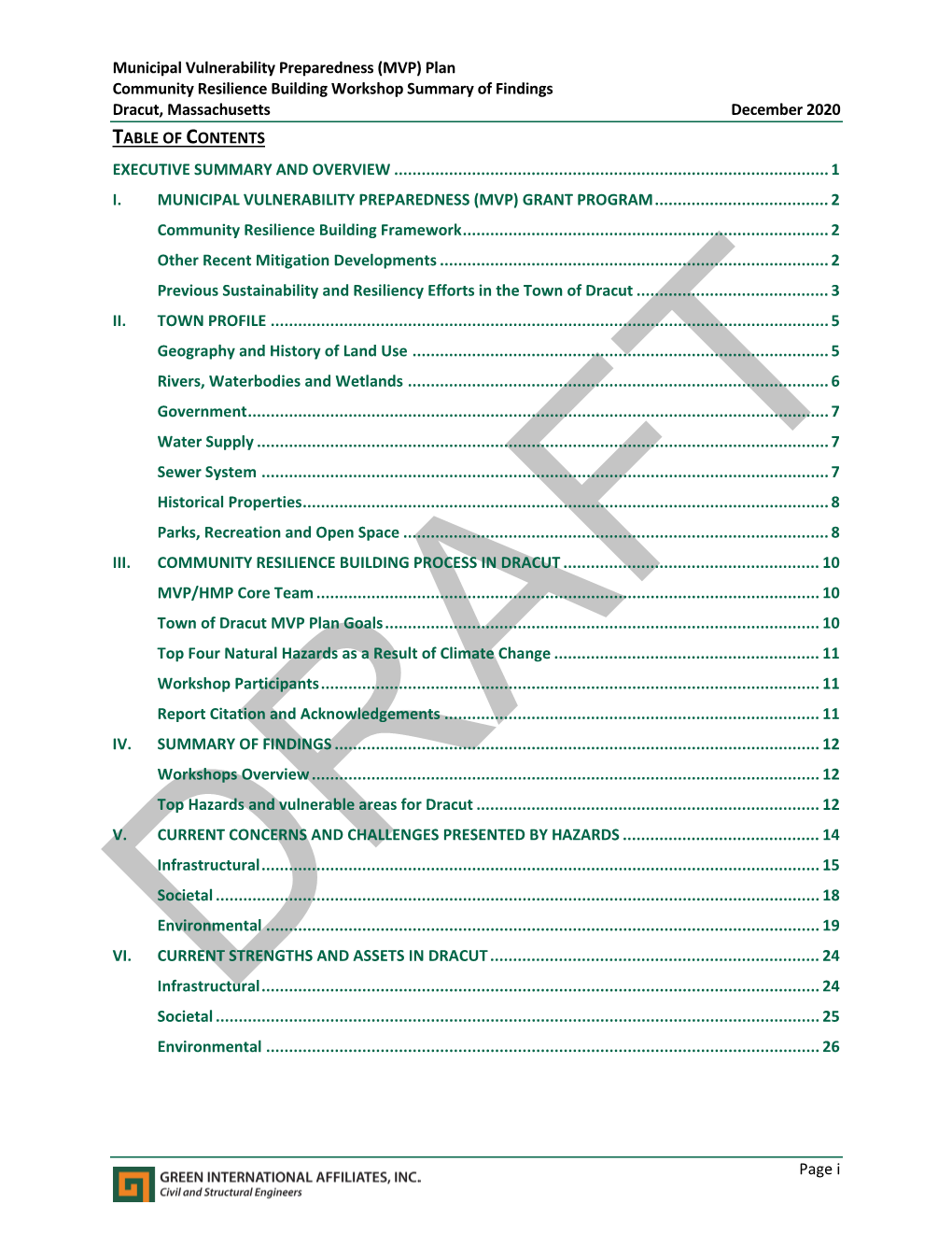 Municipal Vulnerability Preparedness (MVP) Plan Community Resilience