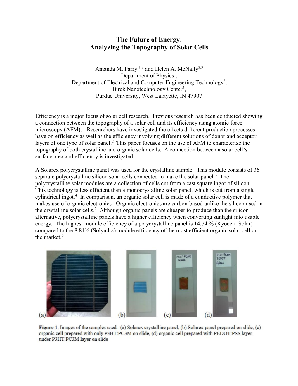 The Future of Energy: Analyzing the Topography of Solar Cells