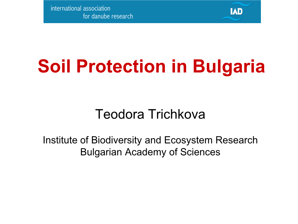 Soil Protection in Bulgaria