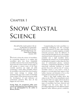 Snow Crystal Science