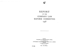 1958 Report of the Company Law Reform Committee ("Cox Report")