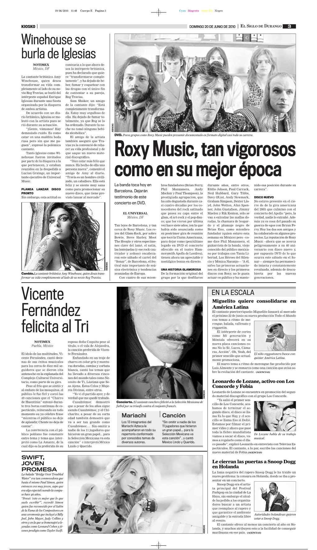 Roxy Music, Tan Vigorosos Como En Su Mejor Época