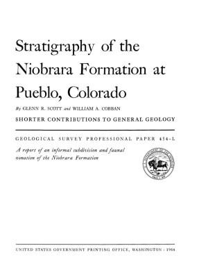 Stratigraphy of the Niobrara Formation at Pueblo, Colorado