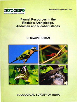 Faunal Resources in the Ritchie's Archipleago, Andaman and Nicobar Islands