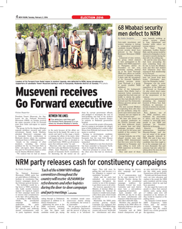 Museveni Receives Go Forward Executive