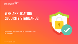 Web Application Security Standards