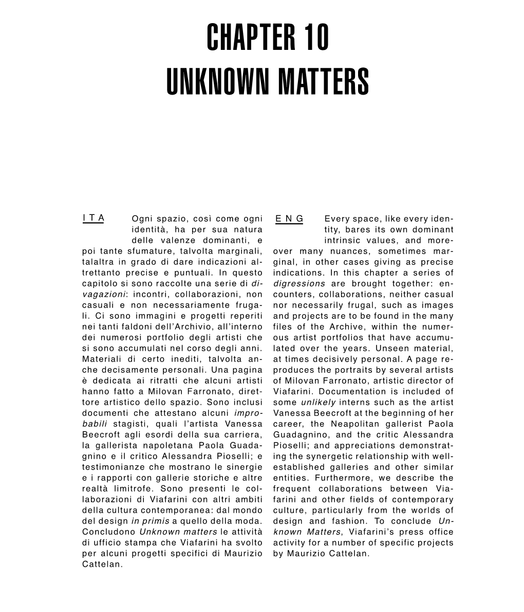 Chapter 10 Unknown Matters