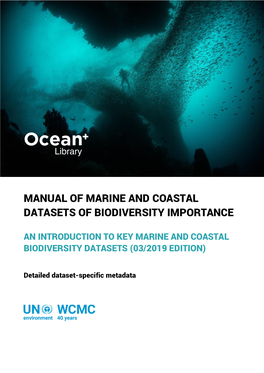 Manual of Marine and Coastal Datasets of Biodiversity Importance