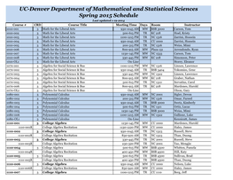 UC-Denver Department of Mathematical and Statistical
