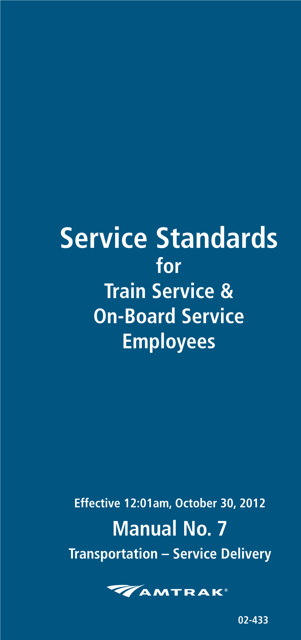 Service Standards for Train Service & On-Board Service Employees