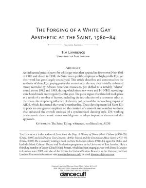 The Forging of a White Gay Aesthetic at the Saint, 1980–84