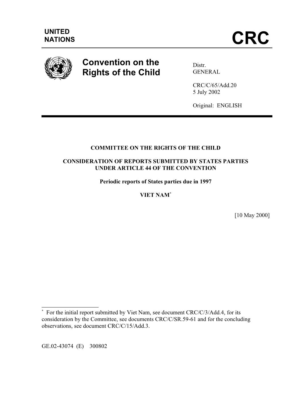 Committee on the Rights of the Child s16