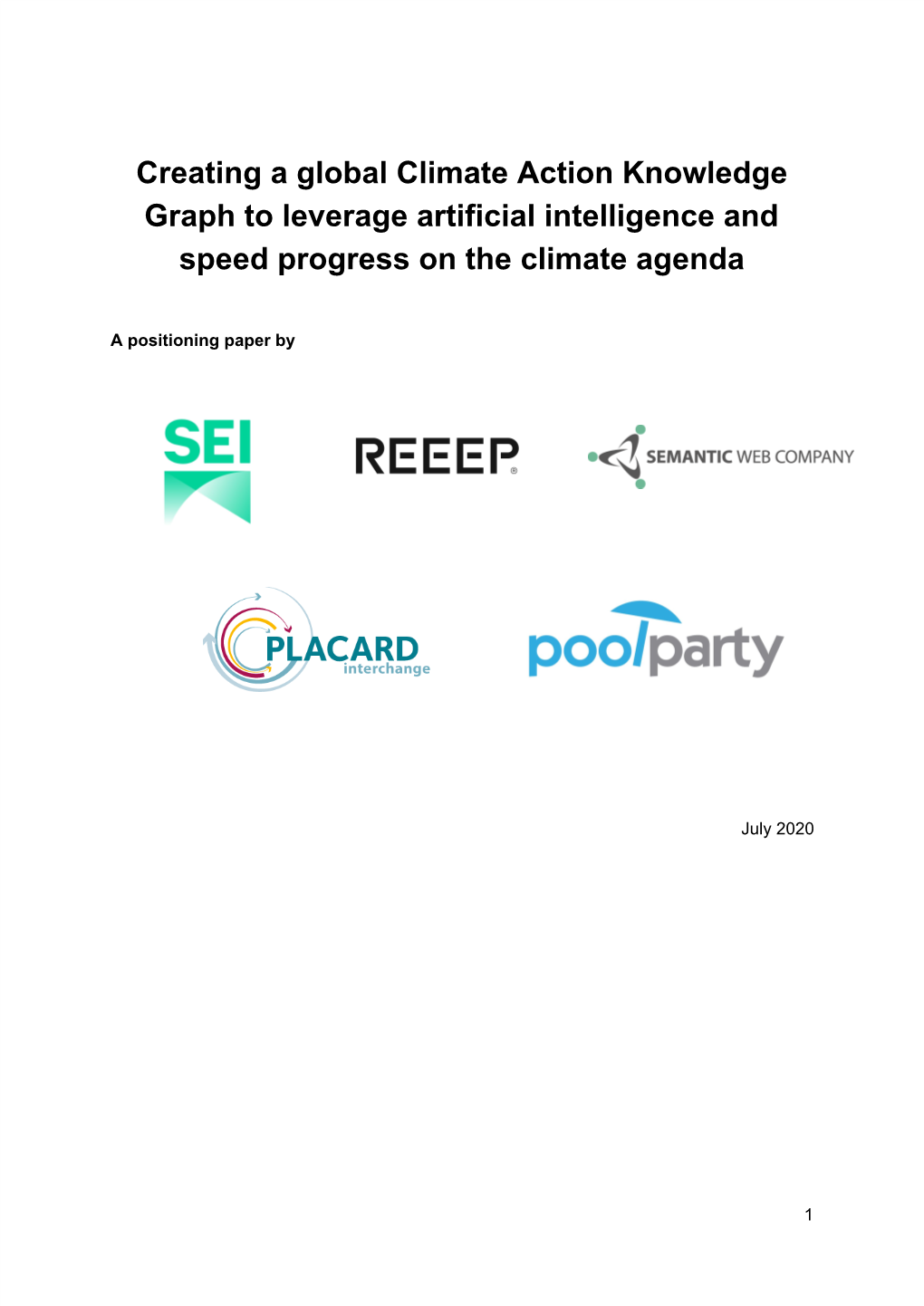 Creating a Global Climate Action Knowledge Graph to Leverage Artificial Intelligence and Speed Progress on the Climate Agenda