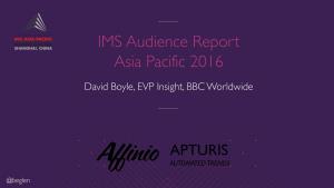 David Boyle, EVP Insight, BBC Worldwide