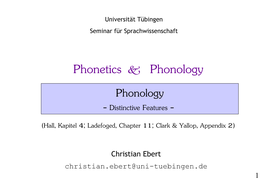 Phonetics 5 Phonology