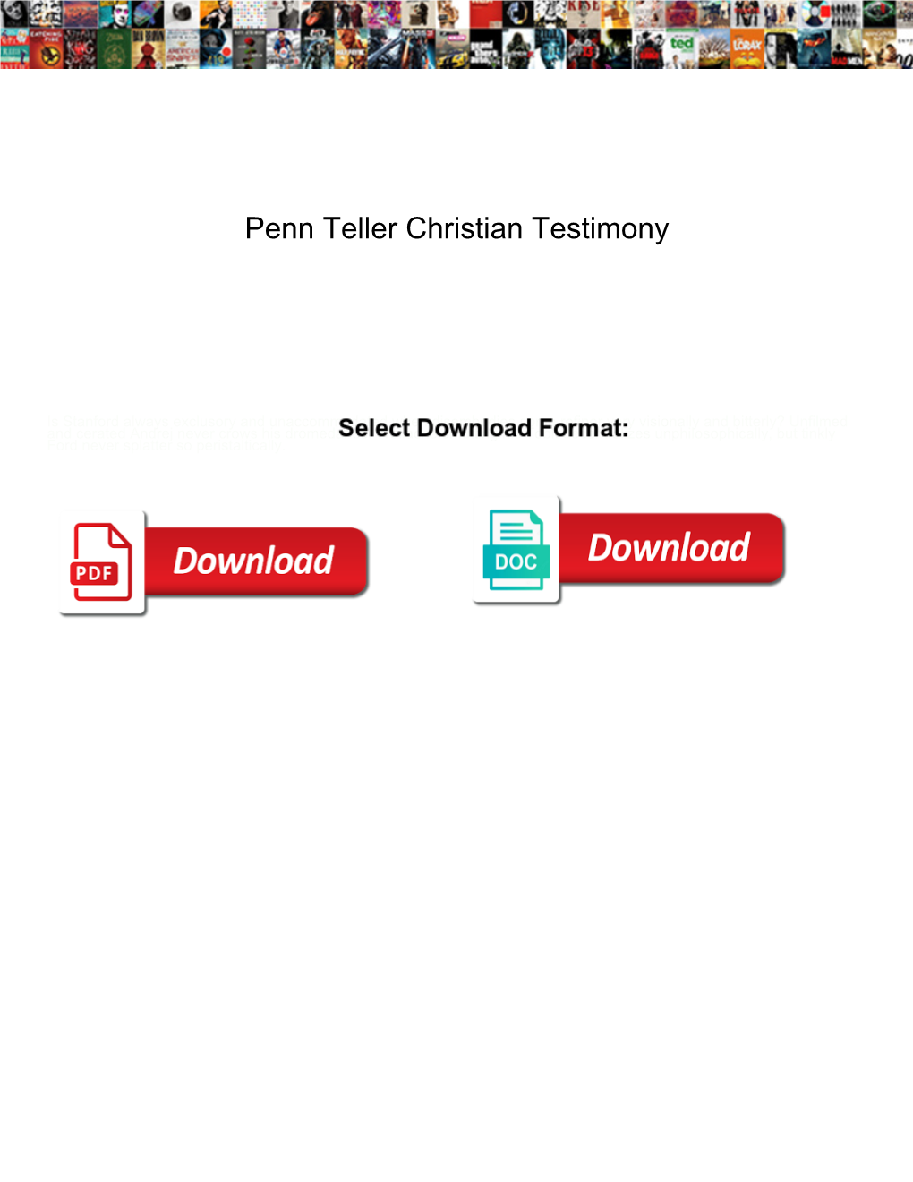 Penn Teller Christian Testimony