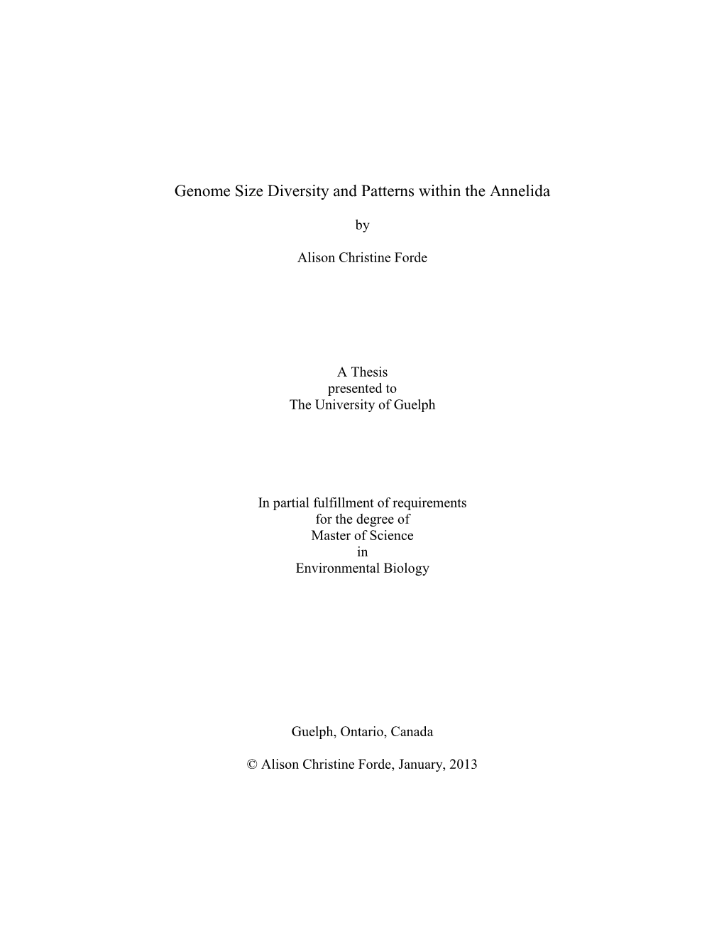 Genome Size Diversity and Patterns Within the Annelida