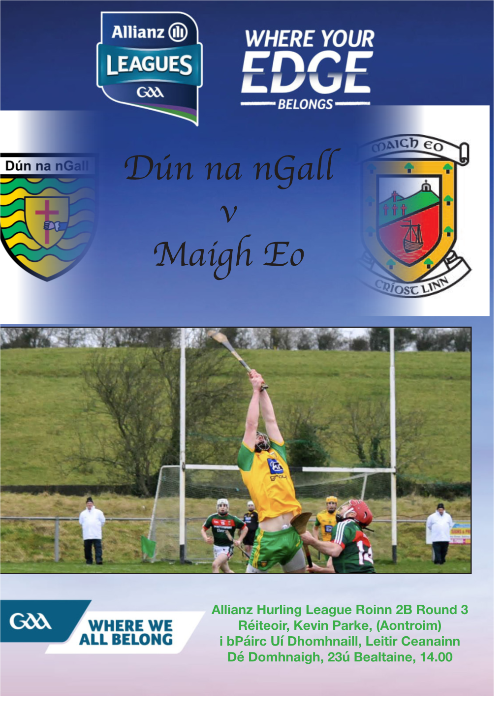 Donegal V Mayo Programme NHL May 2021