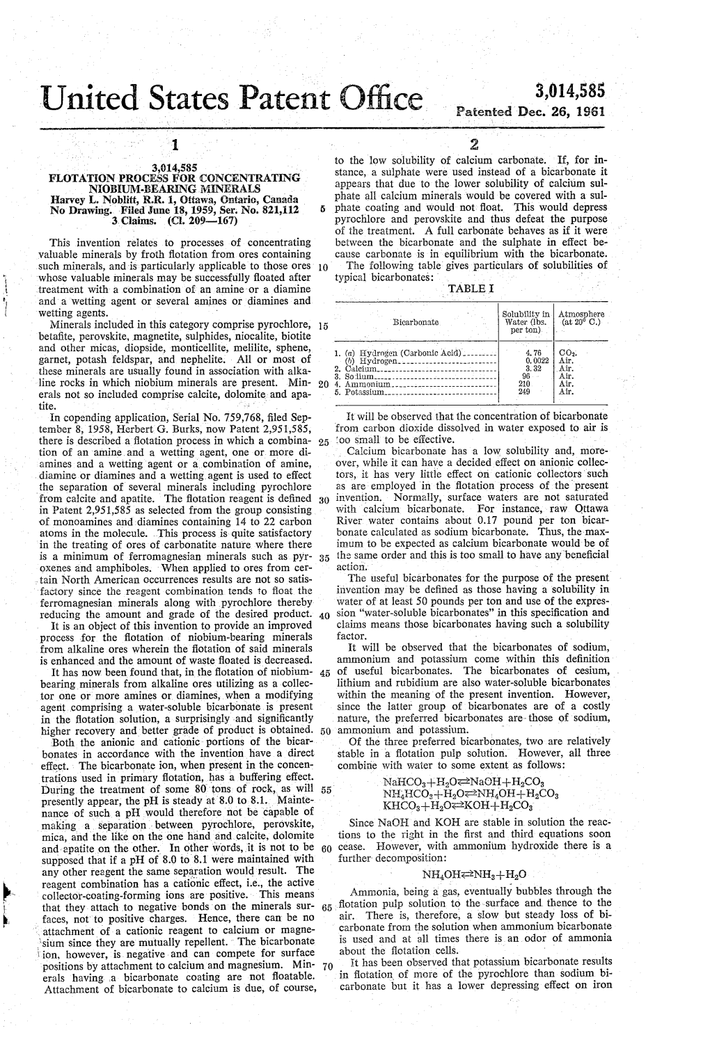 United States Patent Office Patented Dec